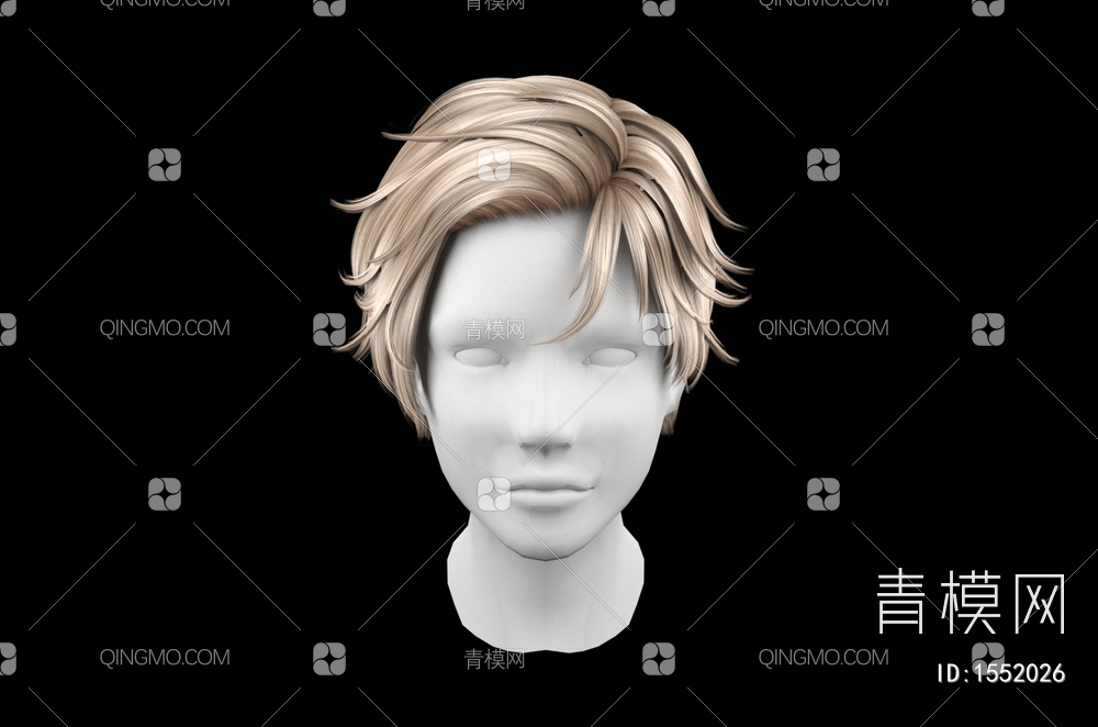 男士发型 造型 头发3D模型下载【ID:1552026】