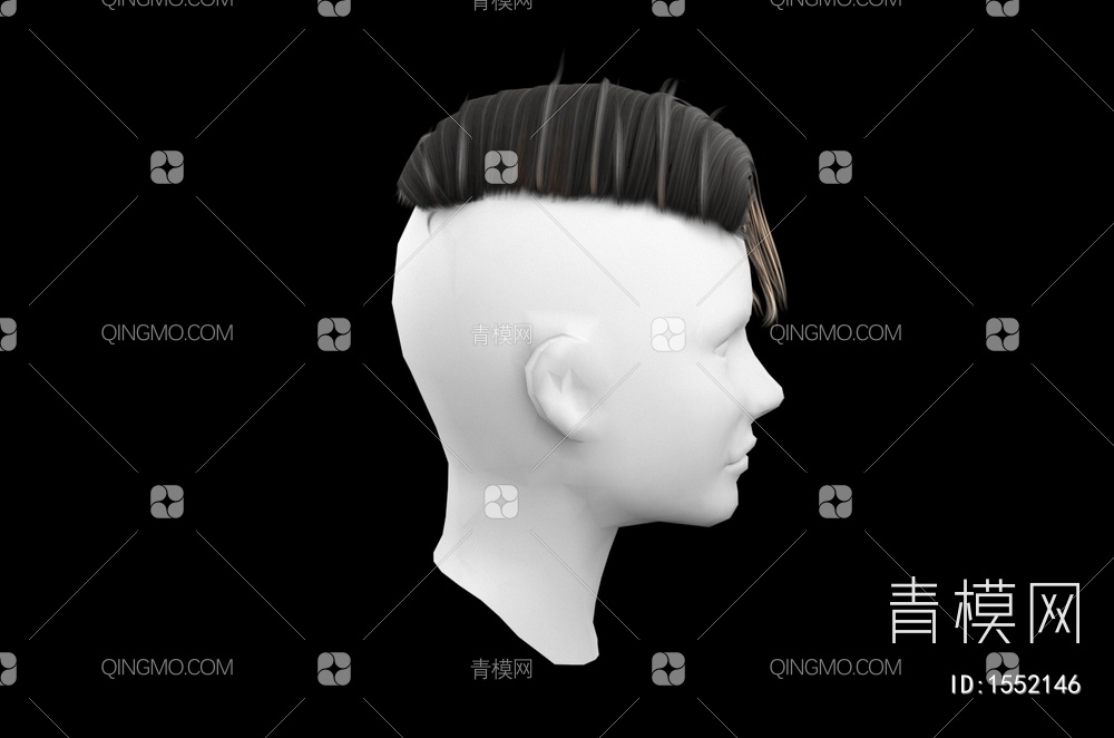 男士发型 造型 头发3D模型下载【ID:1552146】