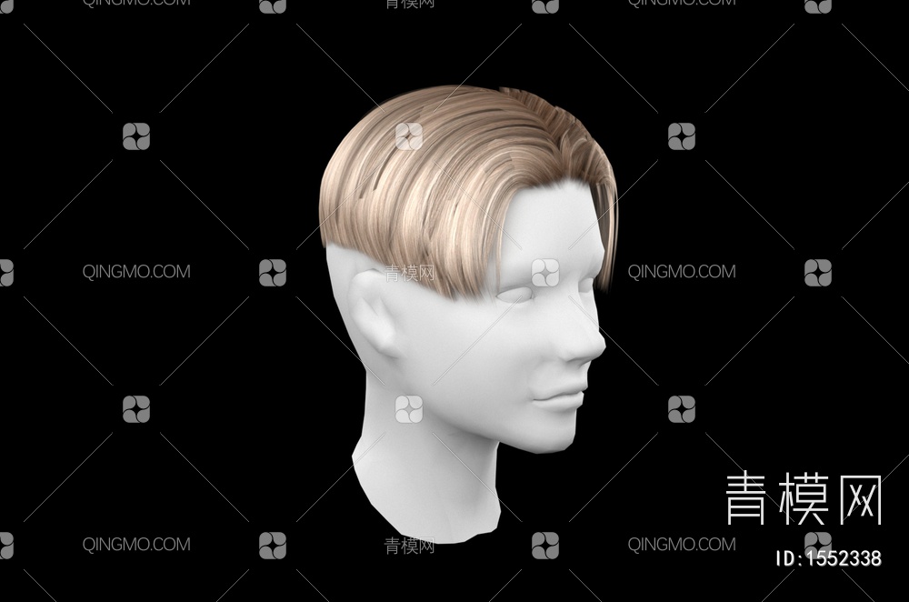男士发型 造型 头发3D模型下载【ID:1552338】