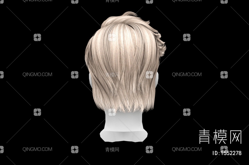 男士发型 造型 头发3D模型下载【ID:1552278】