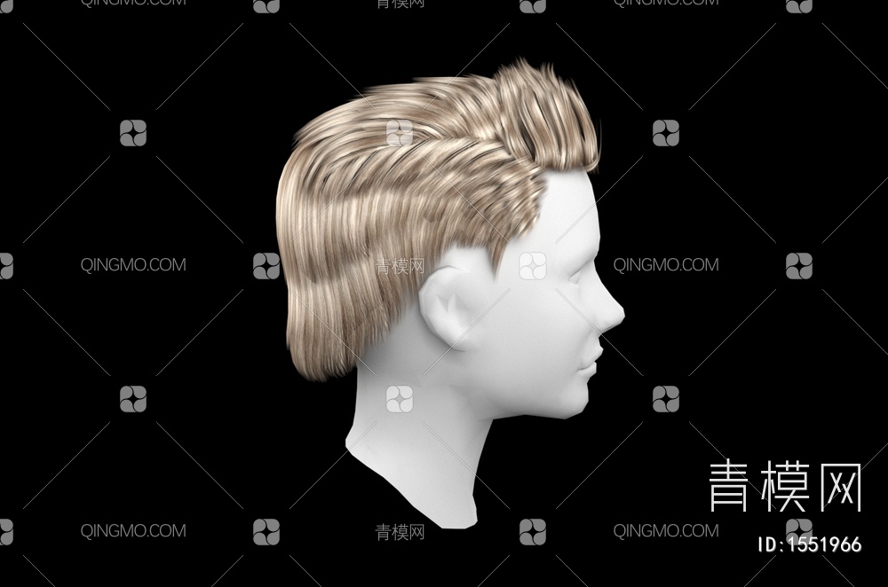 男士发型 造型 头发3D模型下载【ID:1551966】
