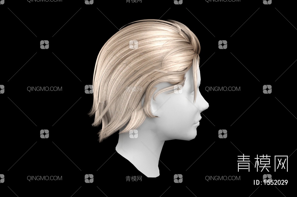 男士发型 造型 头发3D模型下载【ID:1552029】