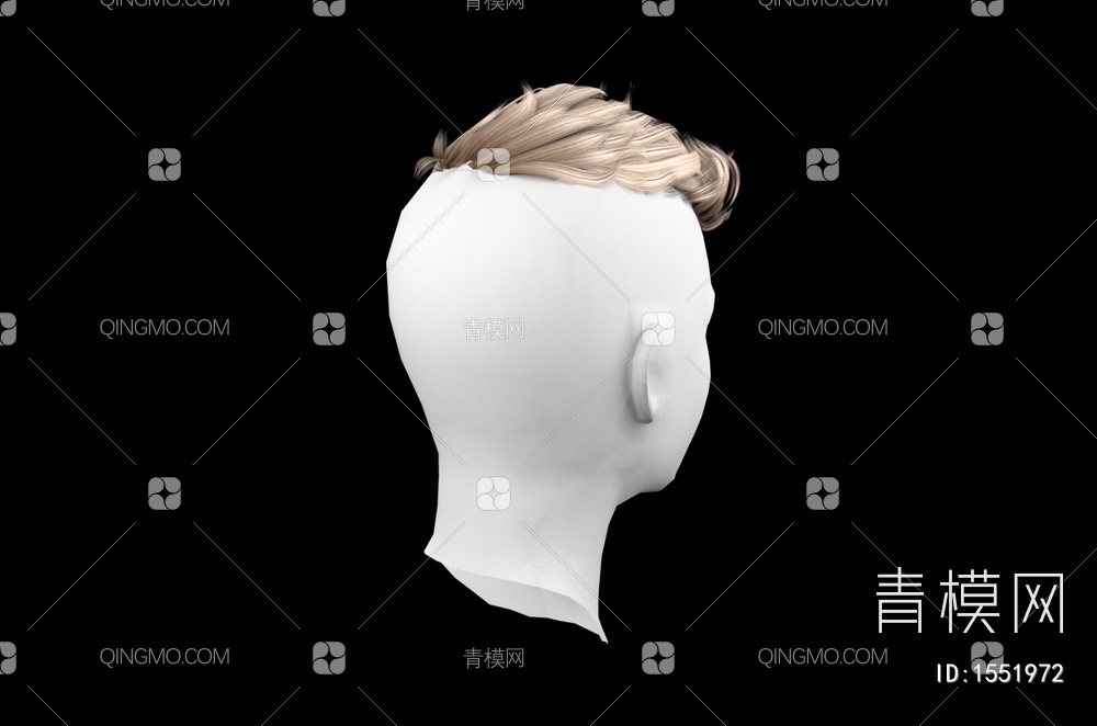 男士发型 造型 头发3D模型下载【ID:1551972】