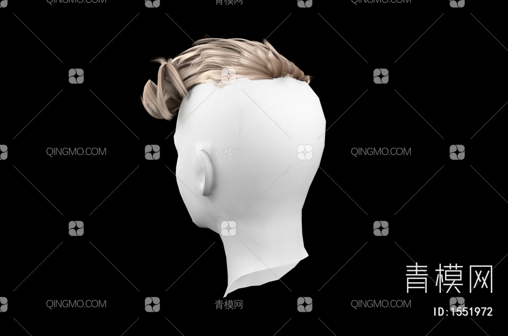 男士发型 造型 头发3D模型下载【ID:1551972】