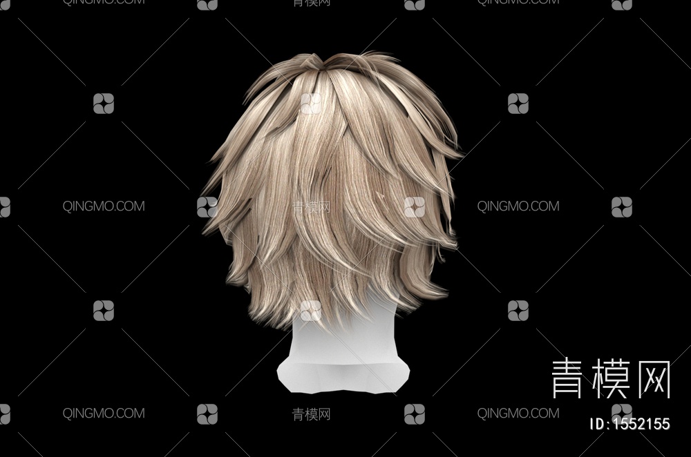 男士发型 造型 头发3D模型下载【ID:1552155】