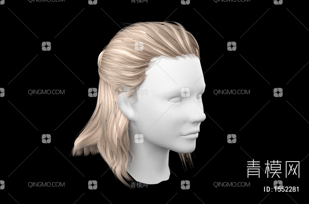 男士发型 造型 头发3D模型下载【ID:1552281】