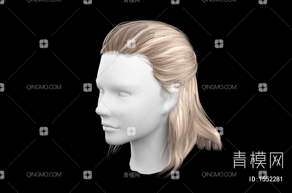 男士发型 造型 头发3D模型下载【ID:1552281】