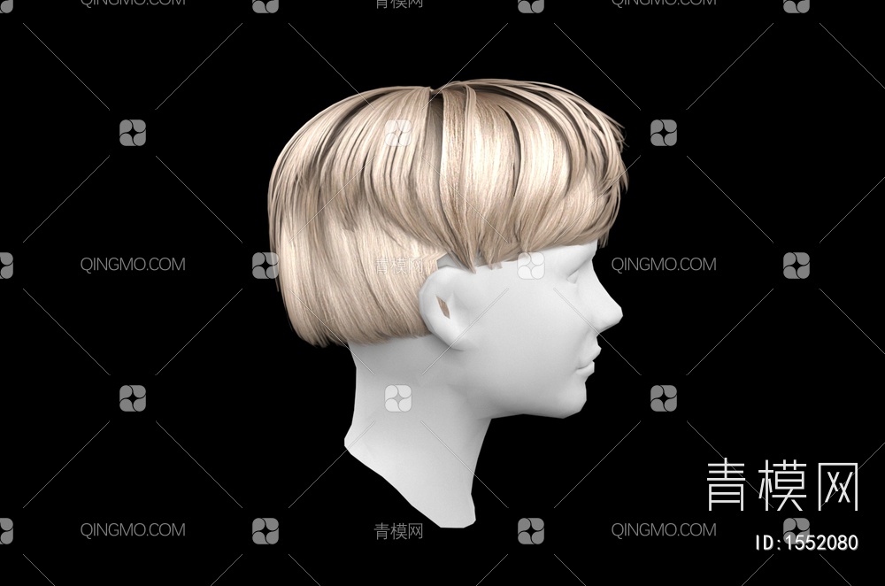 男士发型 造型 头发3D模型下载【ID:1552080】
