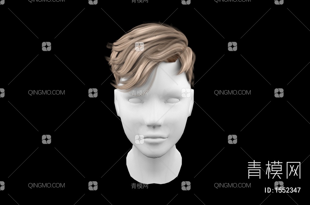 男士发型 造型 头发3D模型下载【ID:1552347】