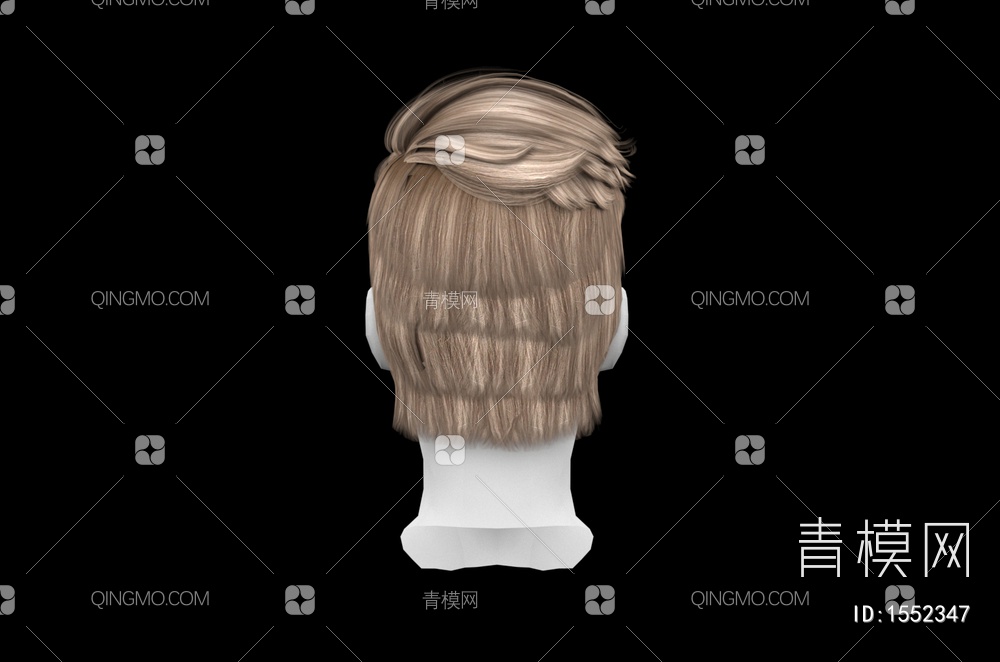 男士发型 造型 头发3D模型下载【ID:1552347】