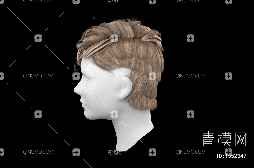 男士发型 造型 头发3D模型下载【ID:1552347】