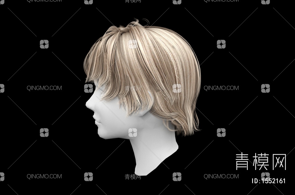 男士发型 造型 头发3D模型下载【ID:1552161】
