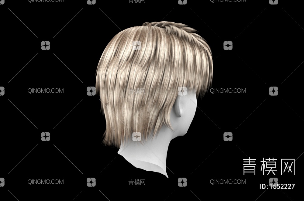 男士发型 造型 头发3D模型下载【ID:1552227】