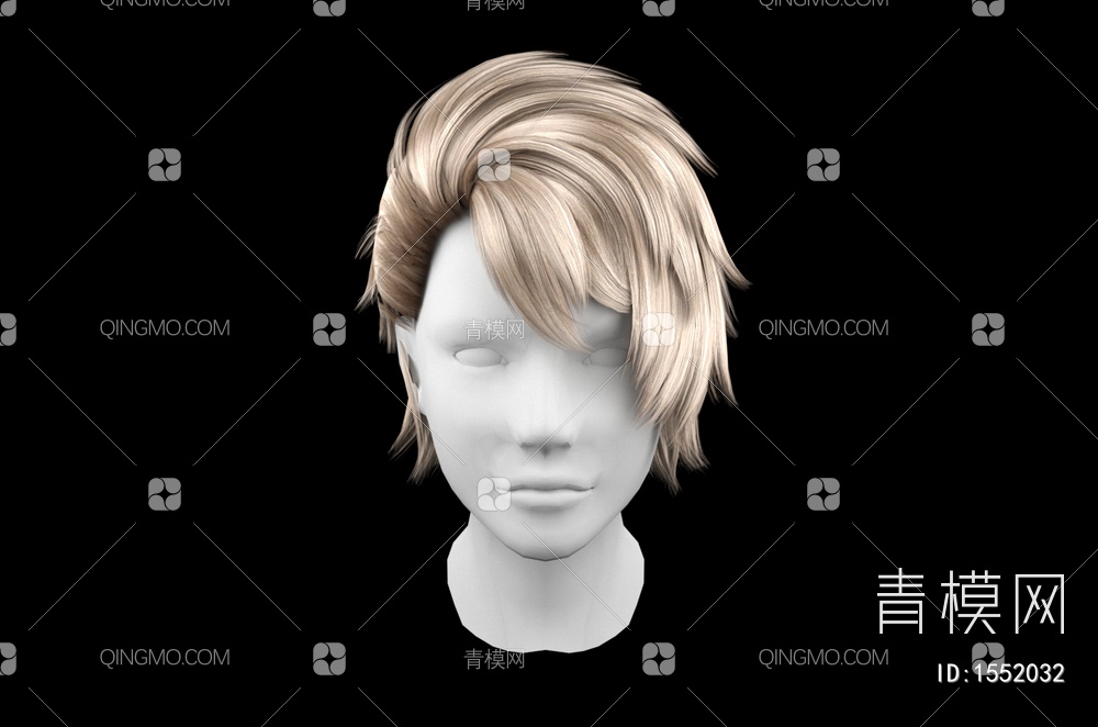 男士发型 造型 头发3D模型下载【ID:1552032】