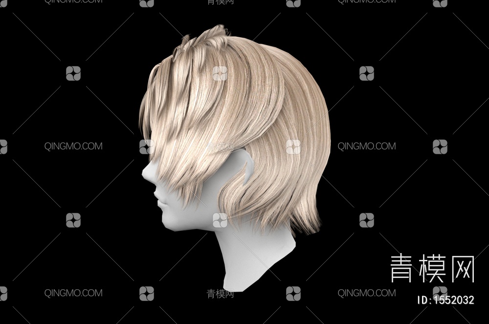 男士发型 造型 头发3D模型下载【ID:1552032】