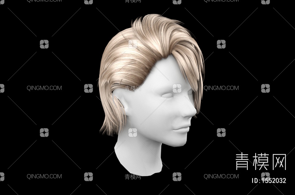 男士发型 造型 头发3D模型下载【ID:1552032】