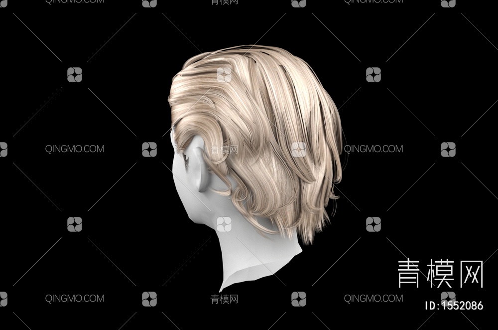 男士发型 造型 头发3D模型下载【ID:1552086】