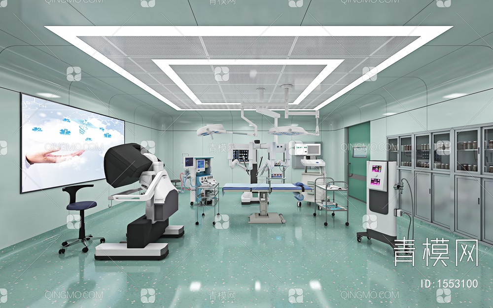 智能机器人微创手术室3D模型下载【ID:1553100】