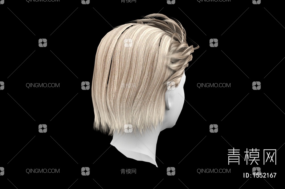 男士发型 造型 头发3D模型下载【ID:1552167】