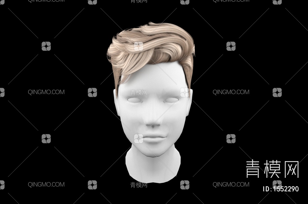 男士发型 造型 头发3D模型下载【ID:1552290】