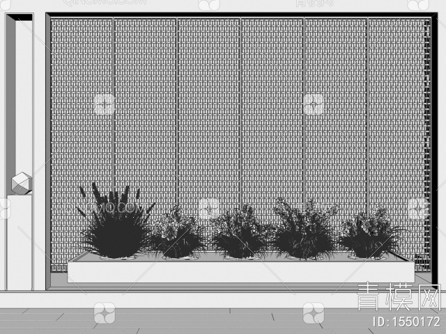景观小品，植物造景3D模型下载【ID:1550172】