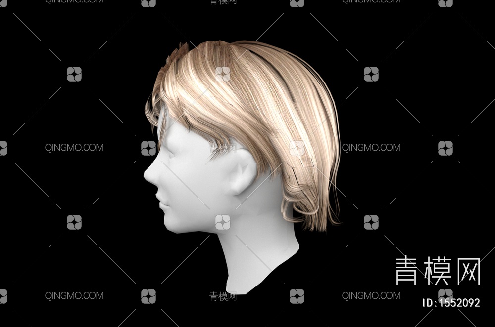 男士发型 造型 头发3D模型下载【ID:1552092】