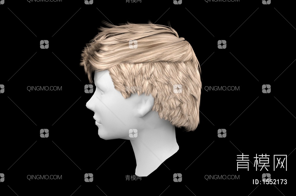 男士发型 造型 头发3D模型下载【ID:1552173】