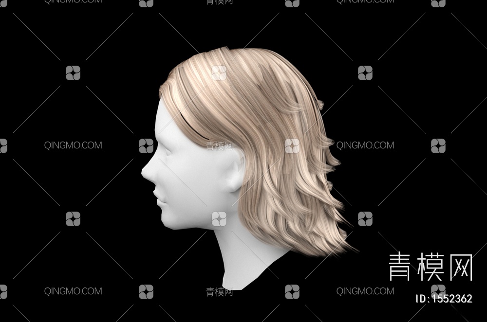 男士发型 造型 头发3D模型下载【ID:1552362】