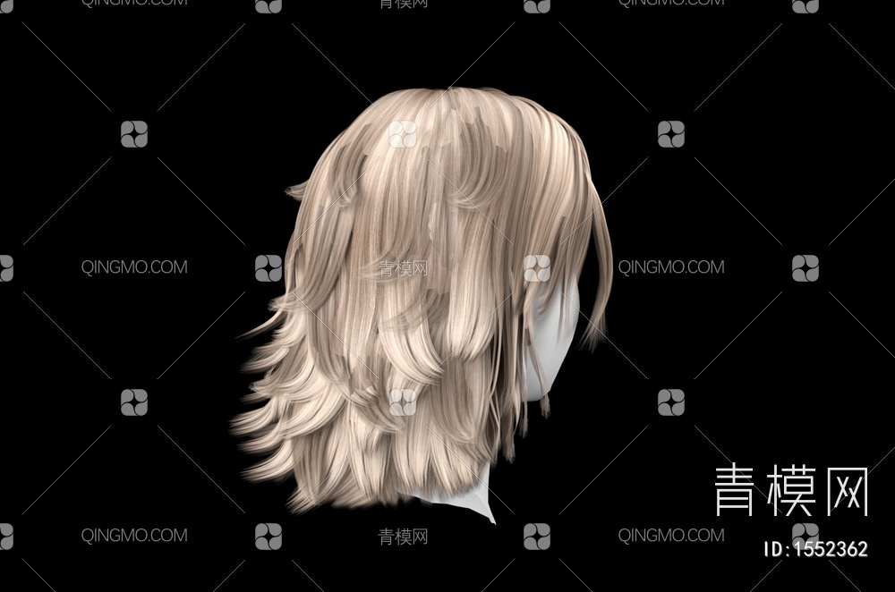 男士发型 造型 头发3D模型下载【ID:1552362】