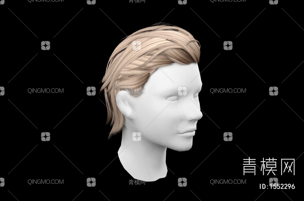 男士发型 造型 头发3D模型下载【ID:1552296】