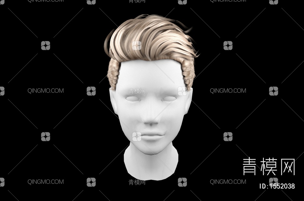 男士发型 造型 头发3D模型下载【ID:1552038】