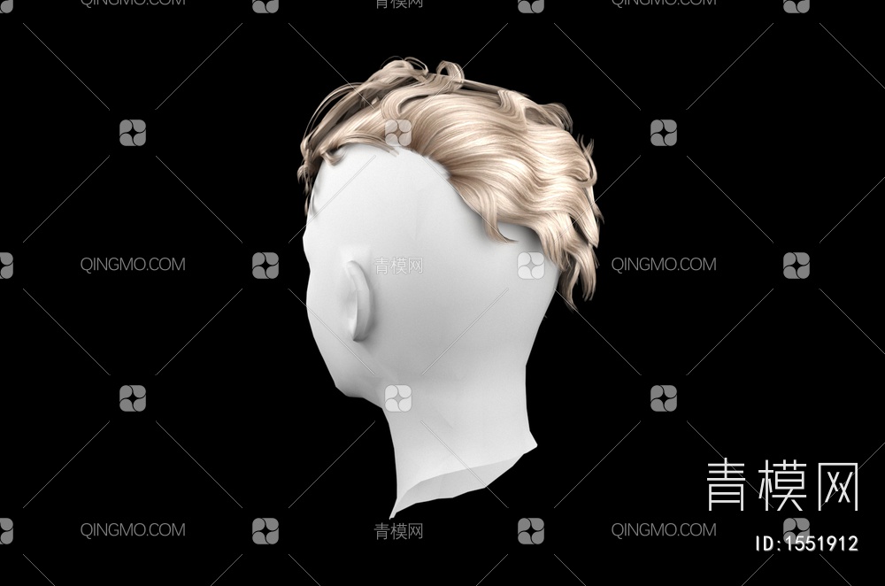 男士发型 造型 头发3D模型下载【ID:1551912】