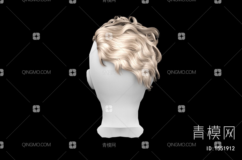 男士发型 造型 头发3D模型下载【ID:1551912】