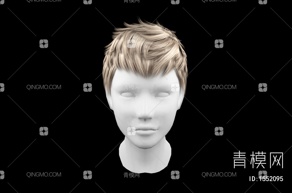 男士发型 造型 头发3D模型下载【ID:1552095】