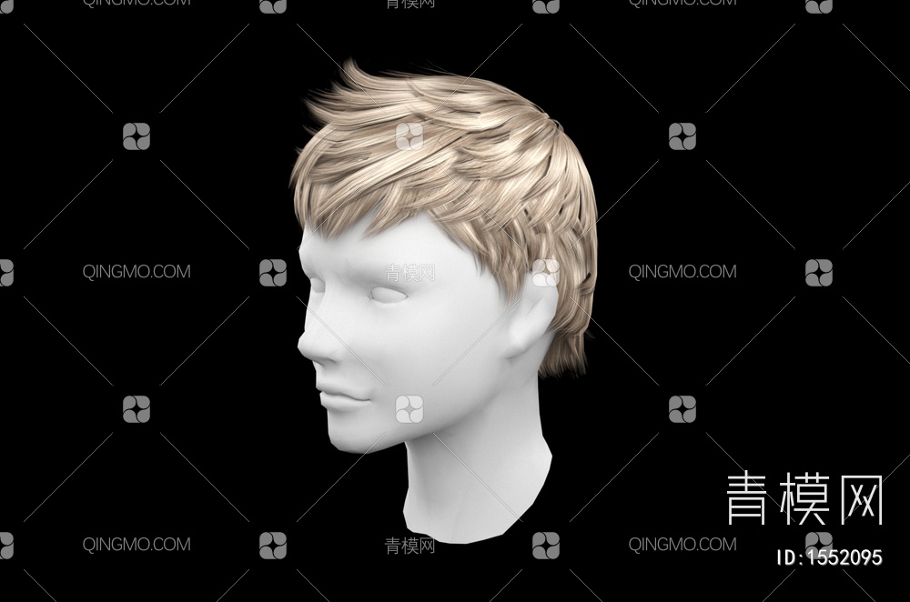 男士发型 造型 头发3D模型下载【ID:1552095】