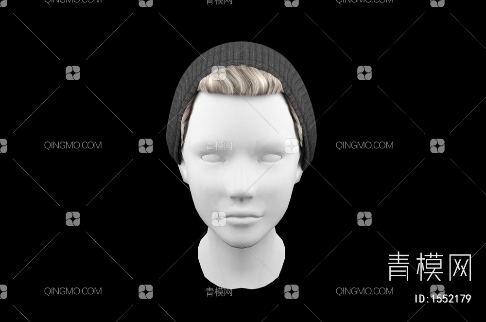 男士发型 造型 头发3D模型下载【ID:1552179】