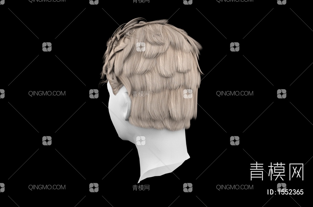 男士发型 造型 头发3D模型下载【ID:1552365】
