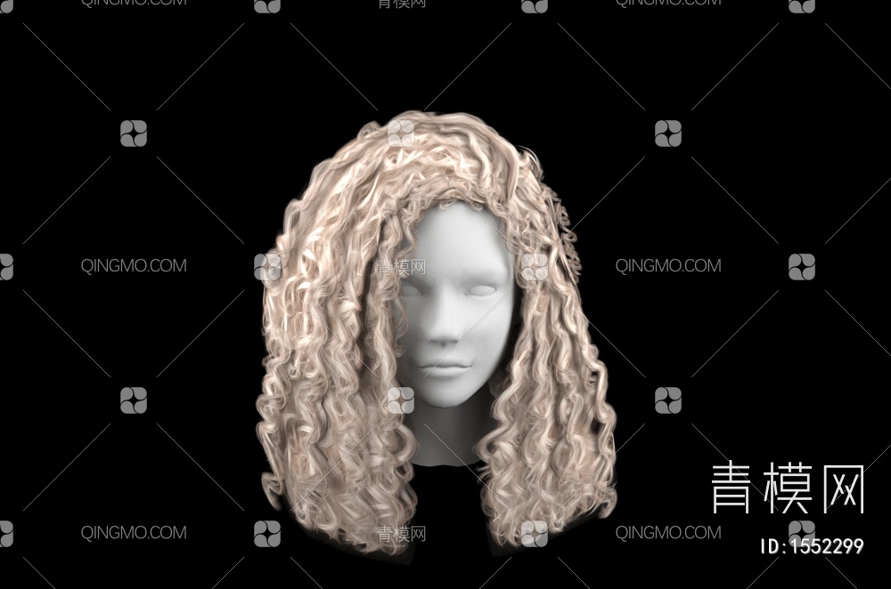 发型 造型 头发3D模型下载【ID:1552299】