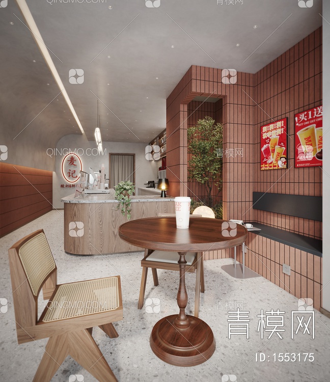 咖啡店前台3D模型下载【ID:1553175】