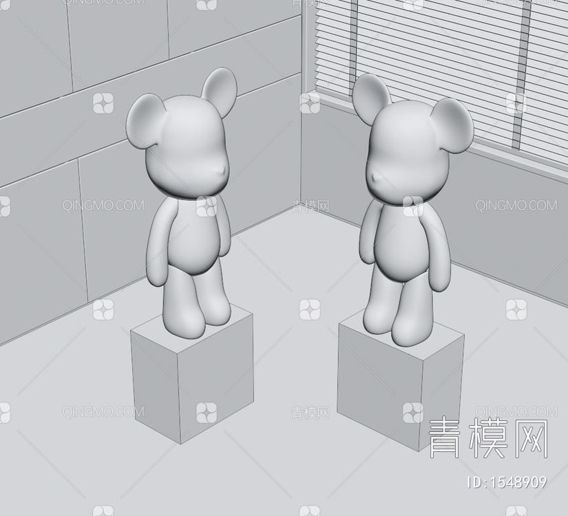 暴力熊雕塑3D模型下载【ID:1548909】