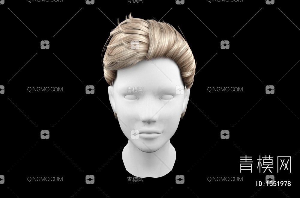 男士发型 造型 头发3D模型下载【ID:1551978】