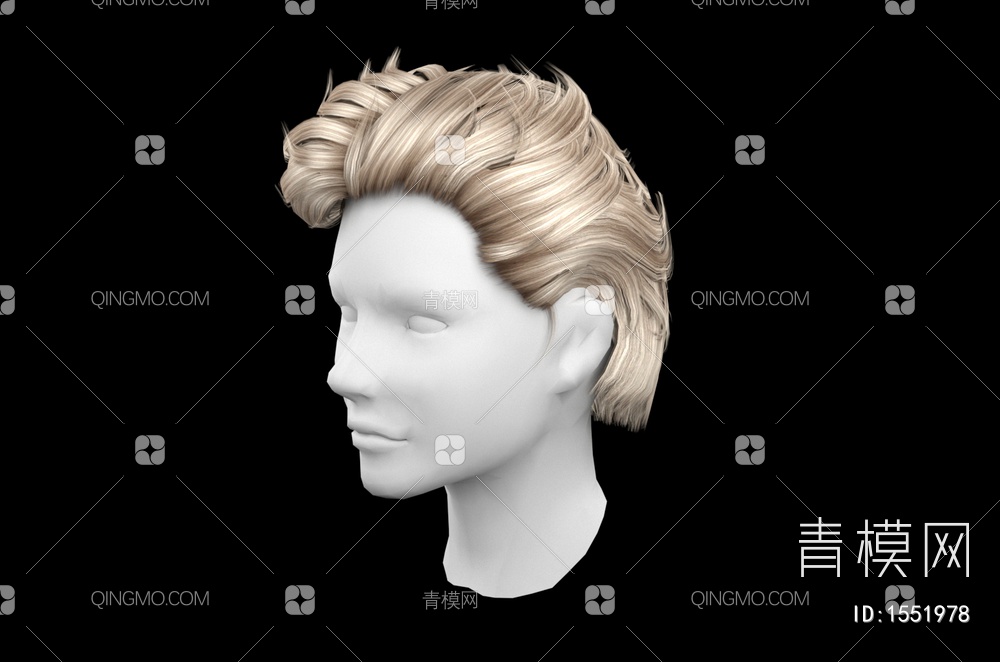 男士发型 造型 头发3D模型下载【ID:1551978】