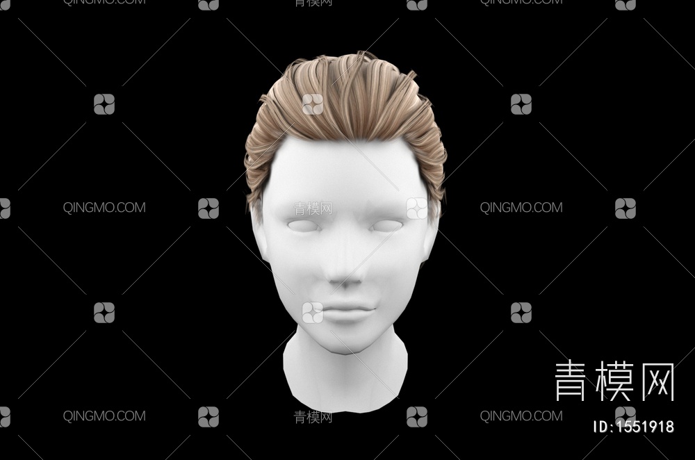男士发型 造型 头发3D模型下载【ID:1551918】