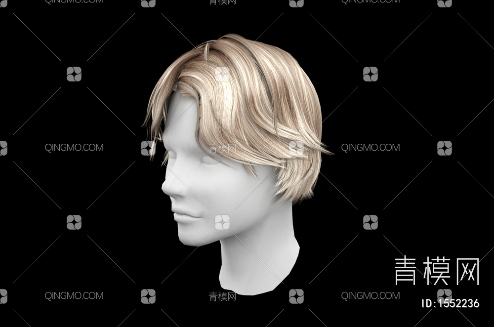 男士发型 造型 头发3D模型下载【ID:1552236】