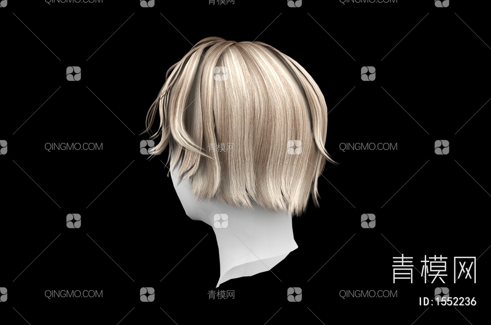 男士发型 造型 头发3D模型下载【ID:1552236】