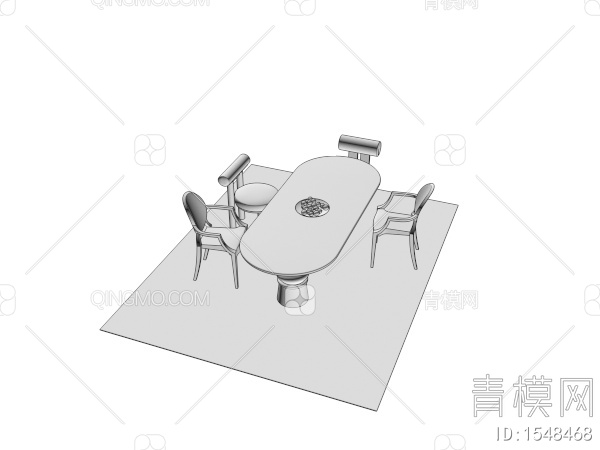 餐桌椅3D模型下载【ID:1548468】