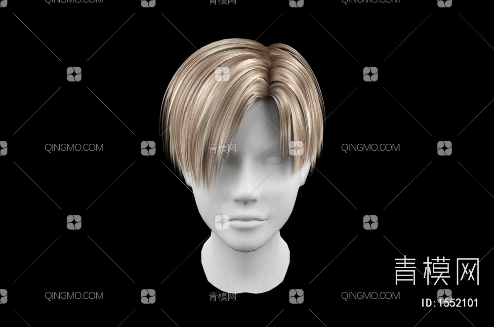男士发型 造型 头发3D模型下载【ID:1552101】
