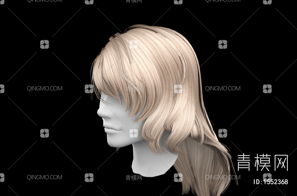 男士发型 造型 头发3D模型下载【ID:1552368】