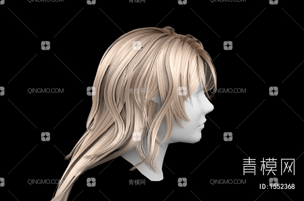男士发型 造型 头发3D模型下载【ID:1552368】
