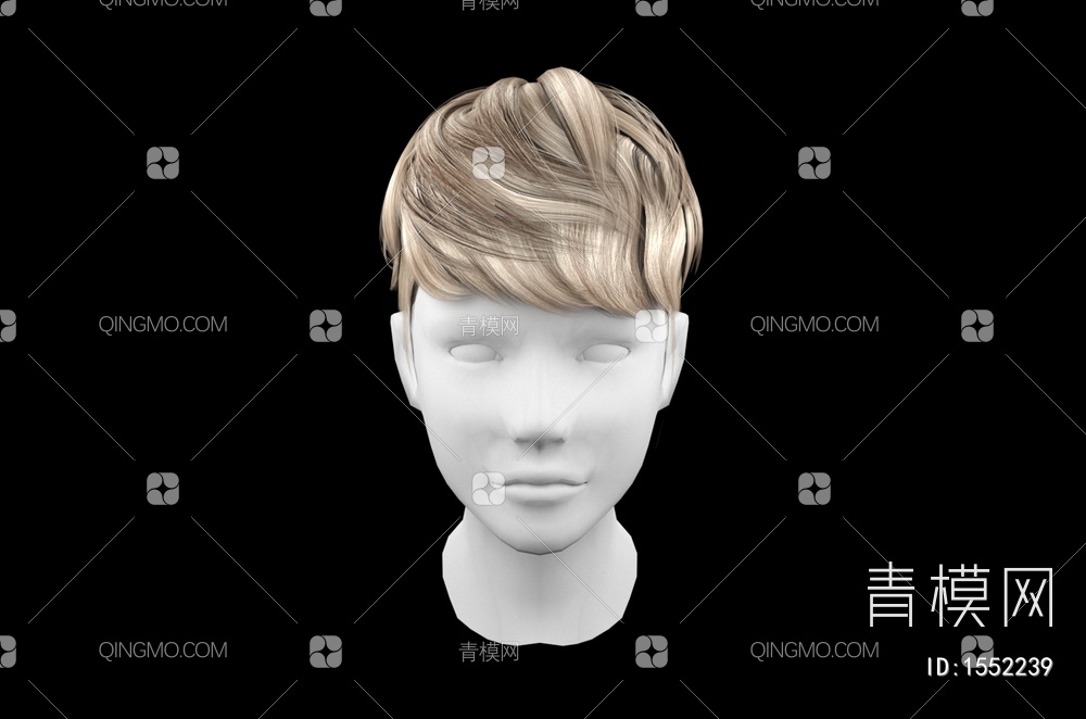 男士发型 造型 头发3D模型下载【ID:1552239】